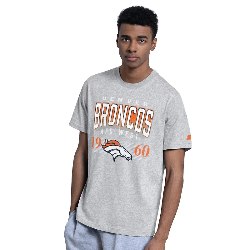Men's Starter Orange/Gray Denver Broncos Two-Pack Logo T-Shirt Set