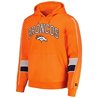 Sweat à capuche pour hommes Starter orange Denver Broncos Captain
