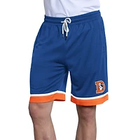 Men's Starter  Royal Denver Broncos Throwback Power Play Mesh Shorts