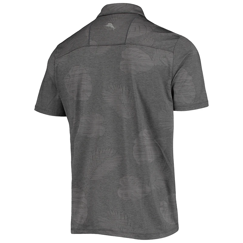 Polo Tommy Bahama Charcoal Denver Broncos Palm Coast Delray Frond Allover IslandZone pour homme