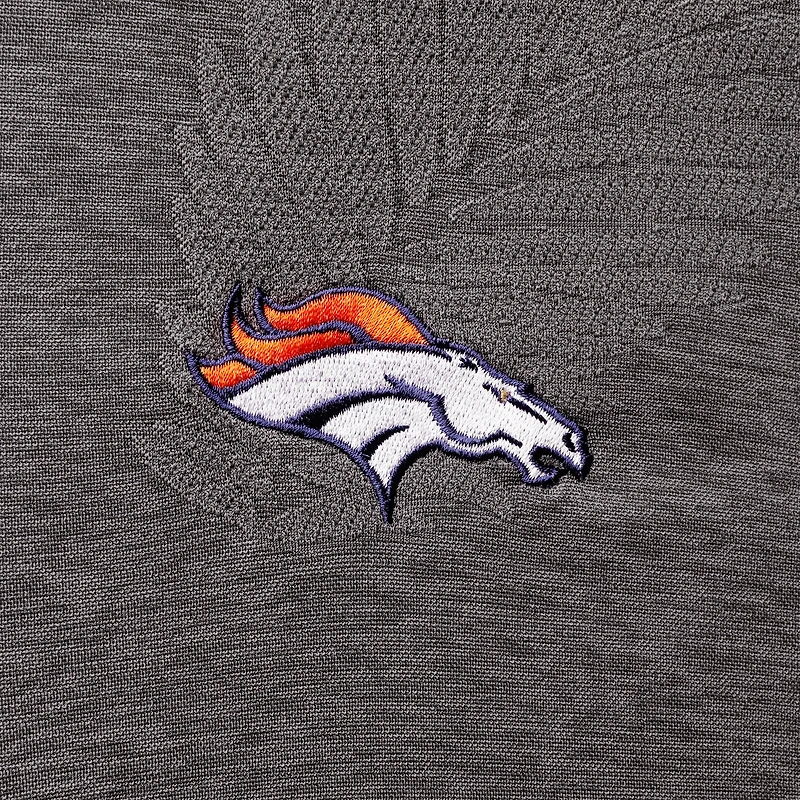 Polo Tommy Bahama Charcoal Denver Broncos Palm Coast Delray Frond Allover IslandZone pour homme