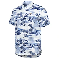 Chemise boutonnée Tommy Bahama Denver Broncos Sport Tropical Horizons pour homme, bleu marine