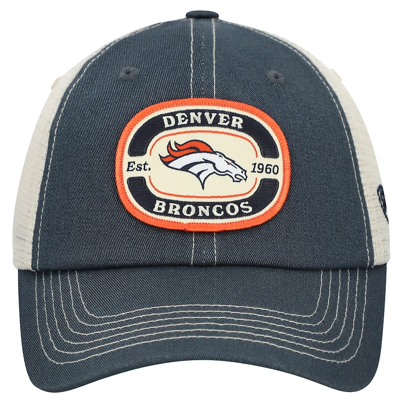 Casquette ajustable Top of the World bleu marine avec écusson d'équipe des Denver Broncos pour homme