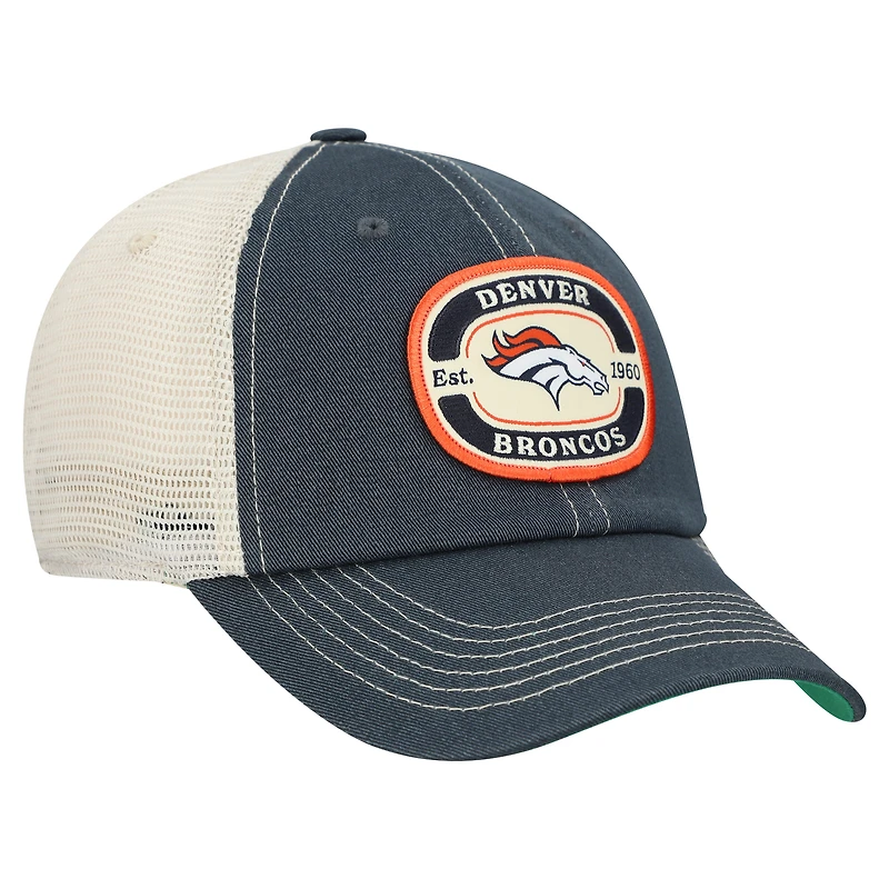 Casquette ajustable Top of the World bleu marine avec écusson d'équipe des Denver Broncos pour homme