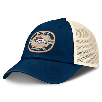 Casquette ajustable Top of the World bleu marine avec écusson d'équipe des Denver Broncos pour homme