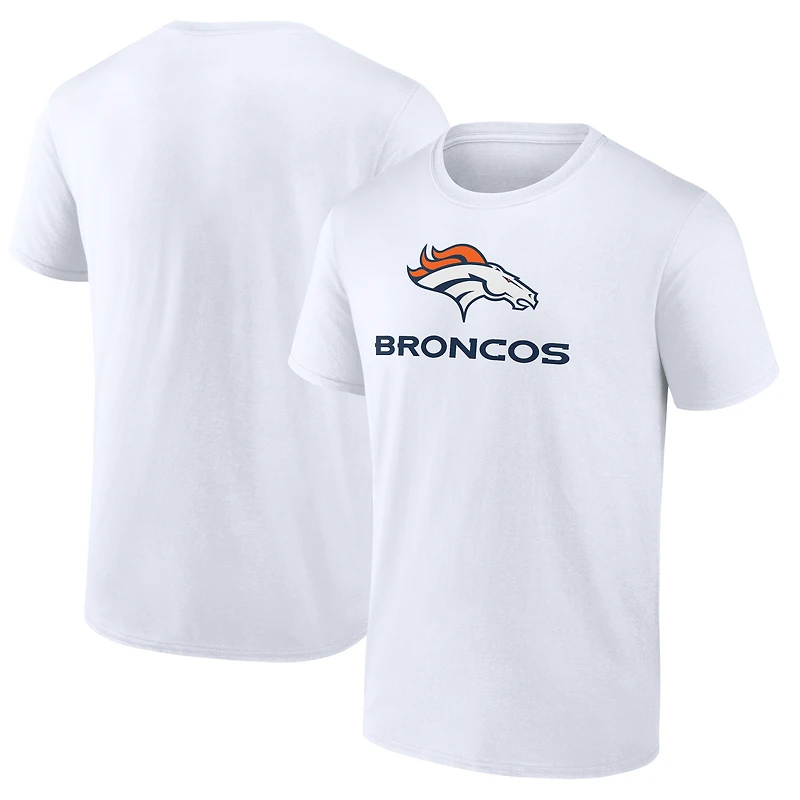Men's  White Denver Broncos Team Lockup T-Shirt