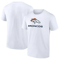 Men's  White Denver Broncos Team Lockup T-Shirt