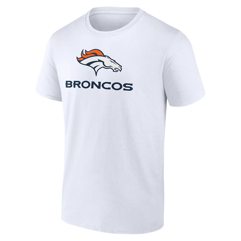 Men's  White Denver Broncos Team Lockup T-Shirt