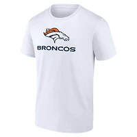 Men's  White Denver Broncos Team Lockup T-Shirt