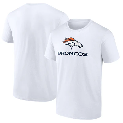 Men's  White Denver Broncos Team Lockup T-Shirt