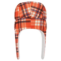 New Era Orange Denver Broncos Sideline Plaid Sherpa Trapper Hat