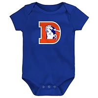 Ensemble de 3 bodys Denver Broncos Team Starter pour nouveau-nés et nourrissons