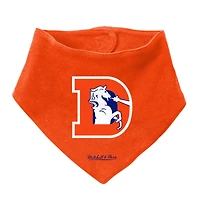 Nouveau-né et nourrisson Mitchell & Ness Orange/Royal Denver Broncos Throwback Big Score Ensemble body, bavoir chaussons