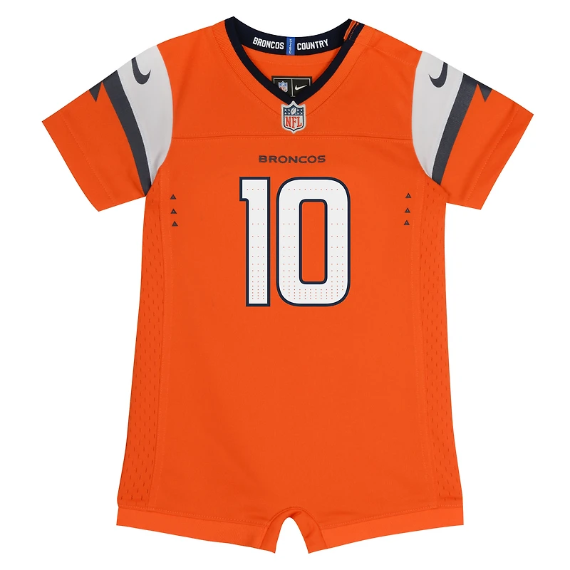 Newborn & Infant Nike Bo Nix Orange Denver Broncos Game Romper Jersey