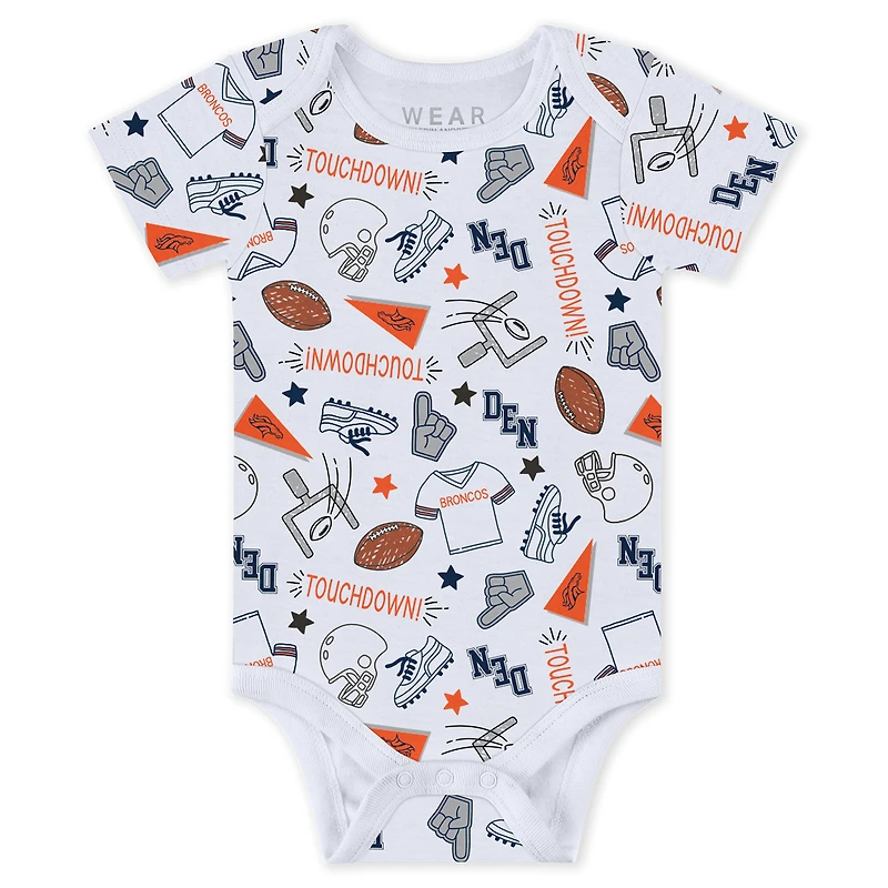 Vêtements pour nouveau-nés et nourrissons par Erin Andrews Denver Broncos Ensemble trois pièces body pantalon Turn Me Around