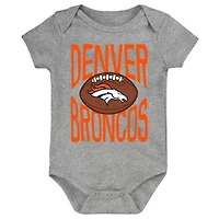 Newborn Outerstuff  Gray Denver Broncos For the Ball Bodysuit