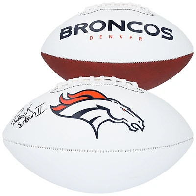 Ballon de football américain Franklin White Panel autographié par Patrick Surtain II des Broncos de Denver
