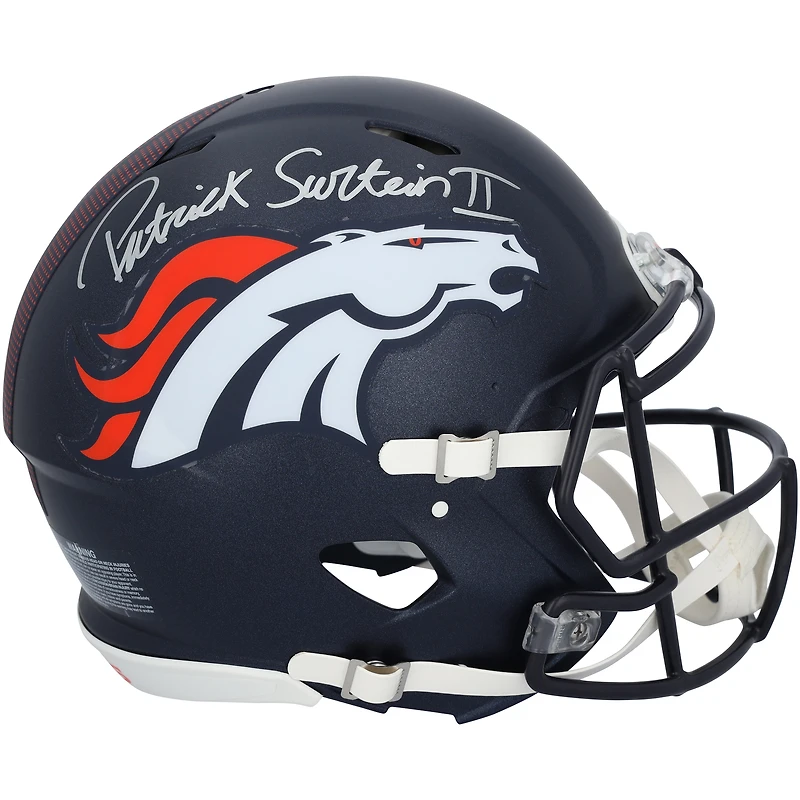 Patrick Surtain II Denver Broncos Autographed Riddell 2024 Speed Authentic Helmet