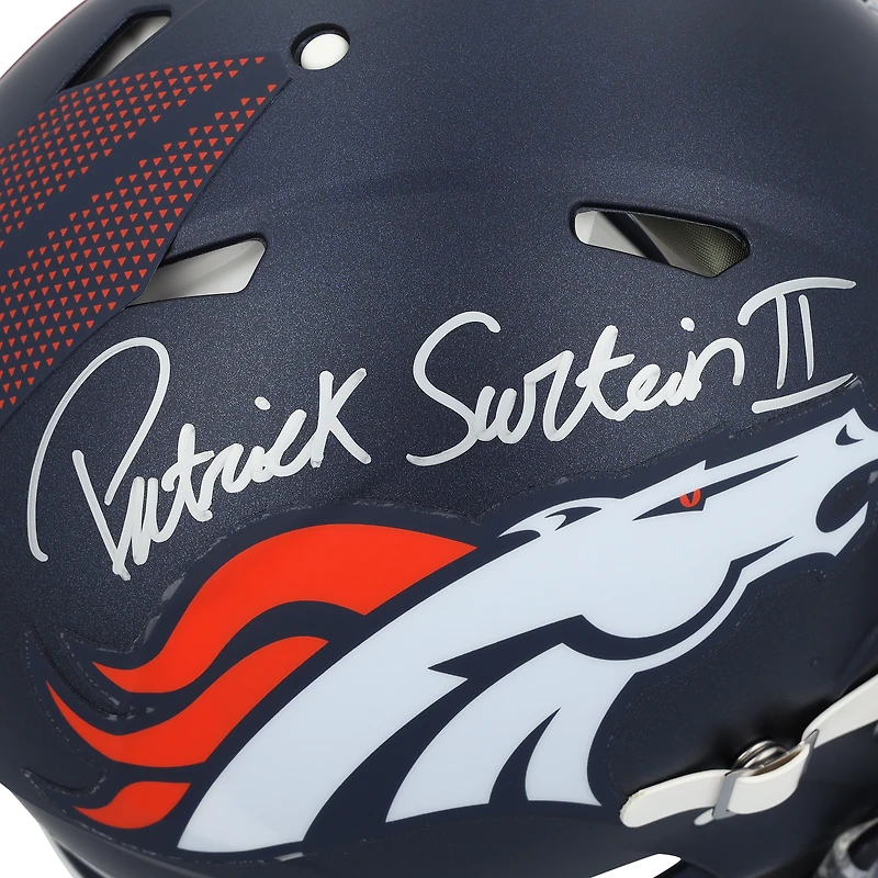 Casque Riddell Speed Authentic 2024 autographié par Patrick Surtain II des Broncos de Denver