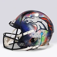 Patrick Surtain II Denver Broncos Autographed Riddell 2024 Speed Authentic Helmet - Art by Shawn Voelker - NF70444437