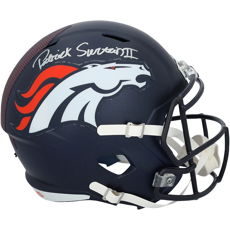 Patrick Surtain II Denver Broncos Autographed Riddell Speed Replica Helmet