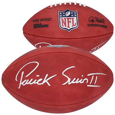 Ballon de football Wilson Duke dédicacé par Patrick Surtain II des Denver Broncos
