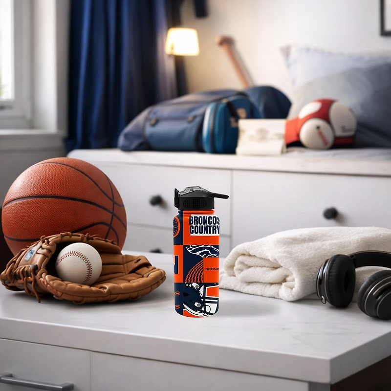 Pegasus Denver Broncos 32oz. Local Slogan Press Top Water Bottle