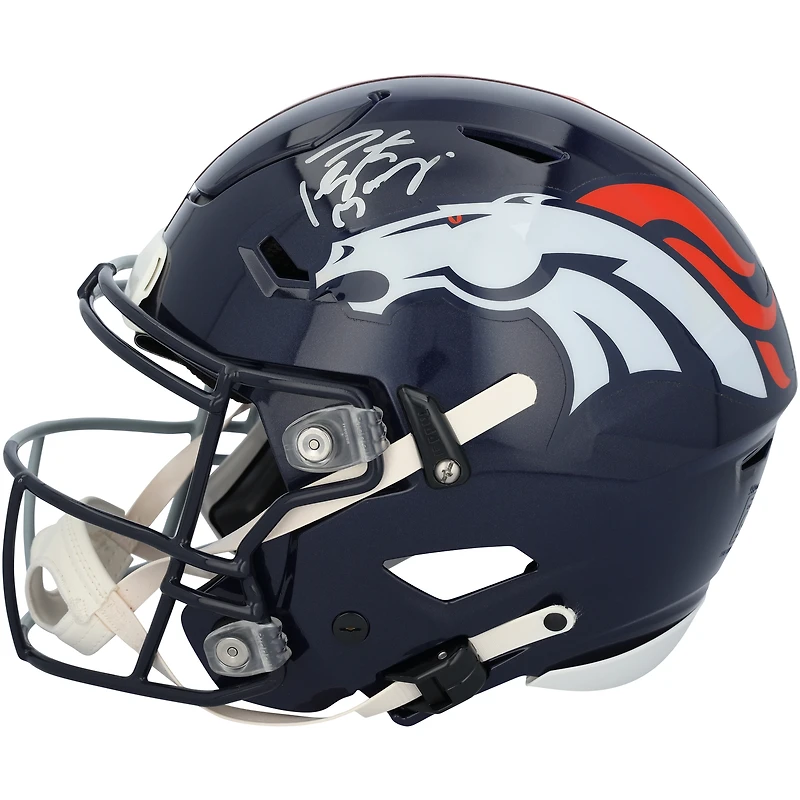 Casque Riddell Speed ​​Flex Authentic autographié par Peyton Manning (Denver Broncos et Indianapolis Colts) - Signature côté Broncos