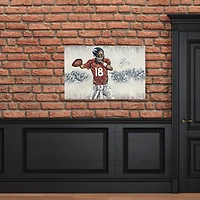 Peyton Manning  Denver Broncos Autographed 24" x 36" Original Plaster Artwork - Art by Justin Mencini - #1 of Limited Edition 1