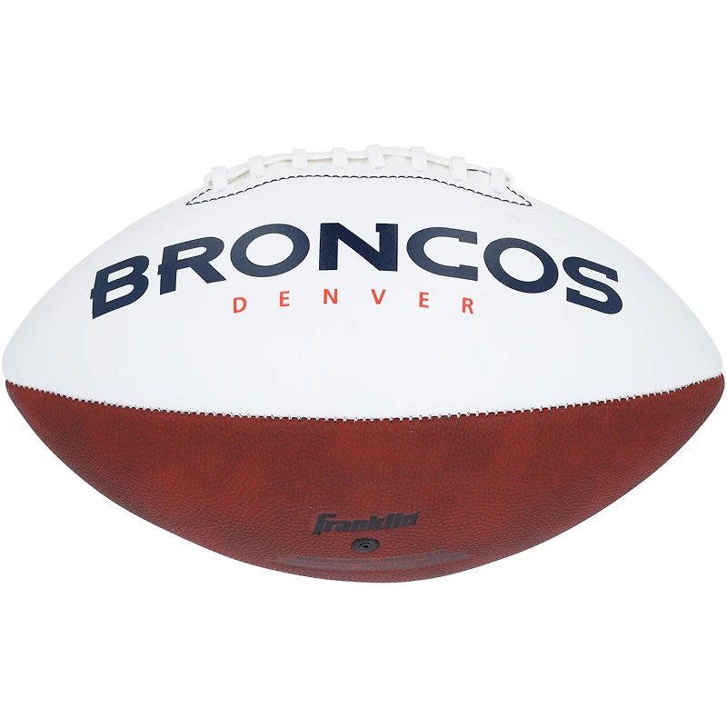 Peyton Manning Denver Broncos Autographed Franklin White Panel Football