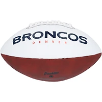 Peyton Manning Denver Broncos Autographed Franklin White Panel Football