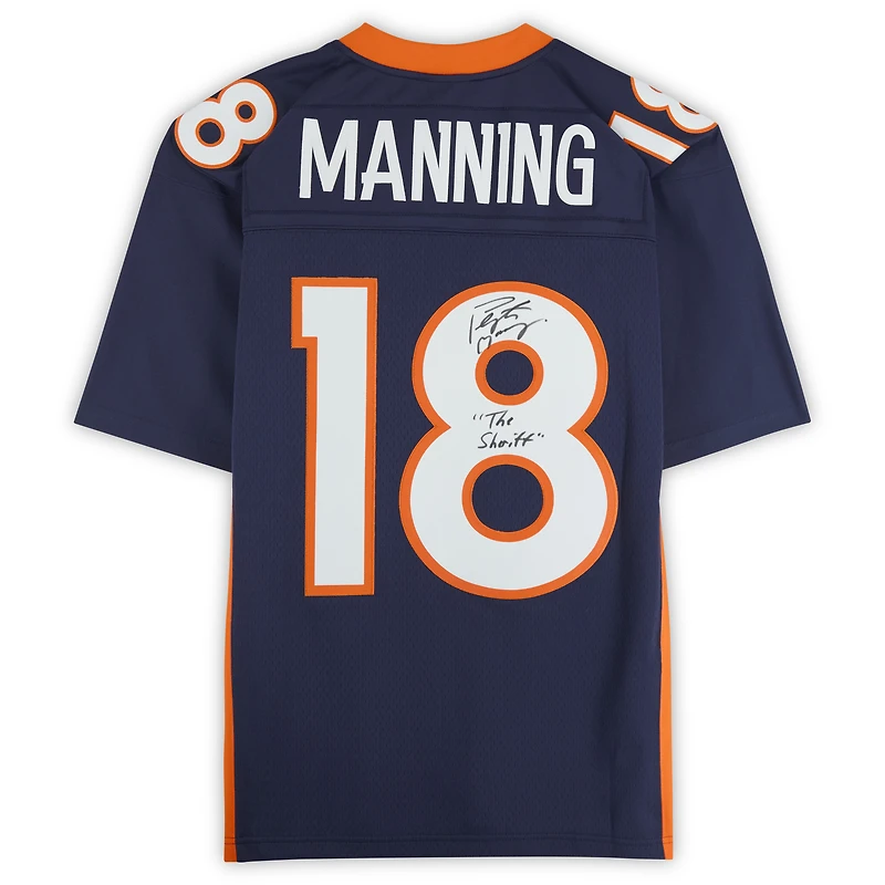 Peyton Manning Denver Broncos Autographed Navy Mitchell & Ness 2015 Legacy Jersey with "The Sheriff" Inscription