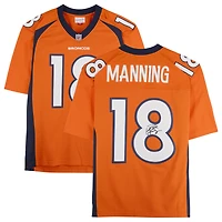 Maillot orange Mitchell & Ness Legacy 2015 dédicacé par Peyton Manning des Denver Broncos
