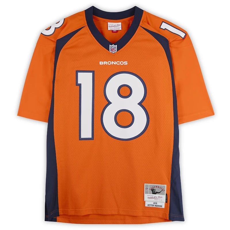 Peyton Manning Denver Broncos Autographed Orange Mitchell & Ness 2015 Legacy Jersey  