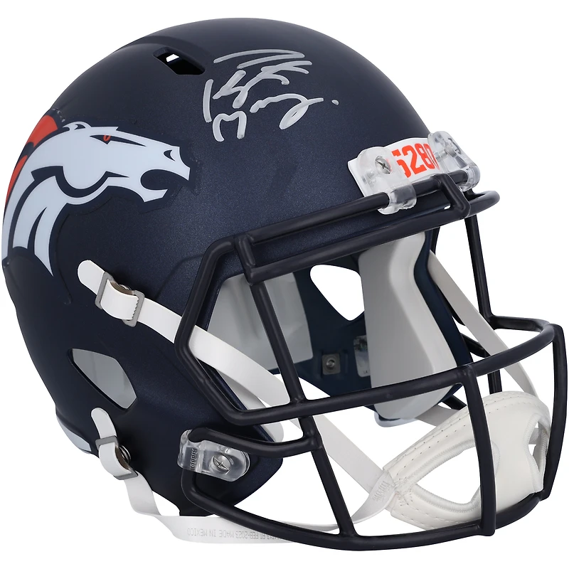 Casque réplique de vitesse Riddell 2024 autographié par Peyton Manning des Denver Broncos