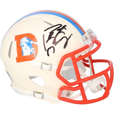 Casque Riddell Retro Speed ​​Mini autographié par Peyton Manning des Broncos de Denver