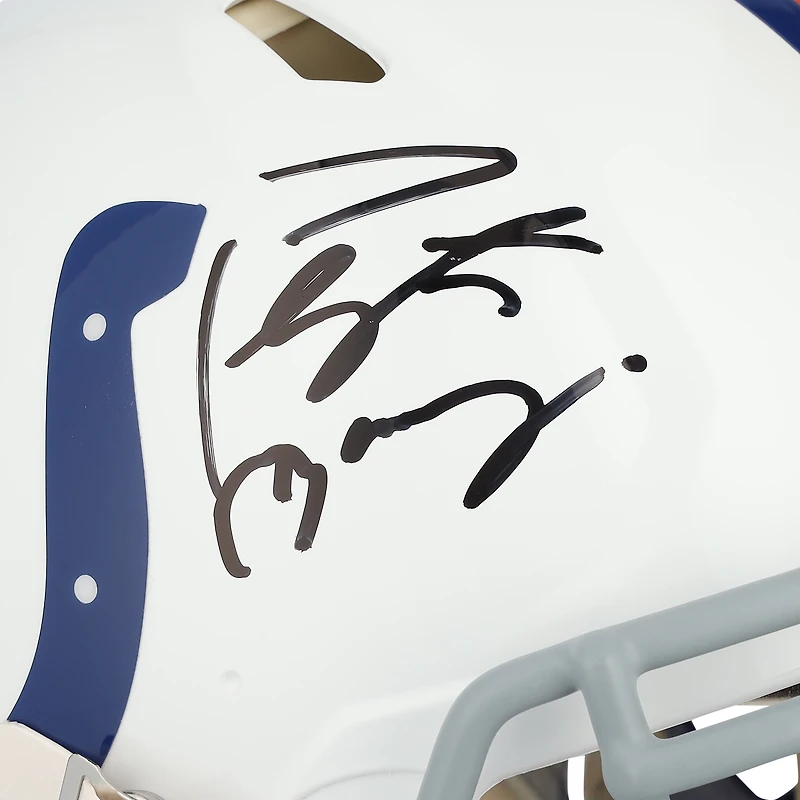 Casque Riddell Split Speed ​​authentique dédicacé par Peyton Manning, Indianapolis Colts et Denver Broncos - Signature côté Colts
