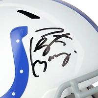 Peyton Manning Indianapolis Colts & Denver Broncos Autographed Riddell Split Speed Replica Helmet  - Signature on Colts Side