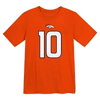 T-shirt Nike Bo Nix Orange Denver Broncos avec nom et numéro de joueur pour enfants d'âge préscolaire