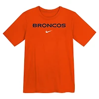 T-shirt Nike orange Denver Broncos Wordmark pour enfant