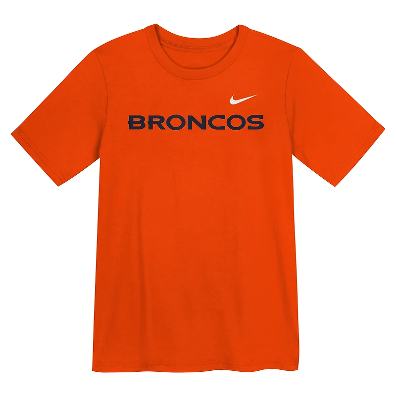 T-shirt Nike orange Denver Broncos pour enfants d'âge préscolaire