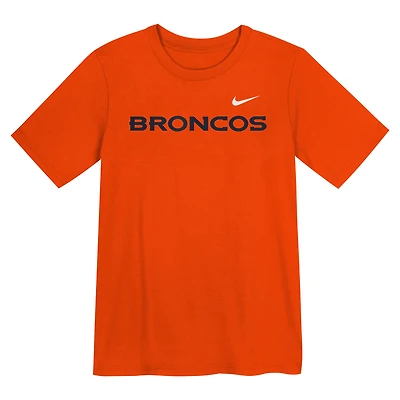 T-shirt Nike orange Denver Broncos pour enfants d'âge préscolaire