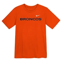 T-shirt Nike orange Denver Broncos pour enfants d'âge préscolaire
