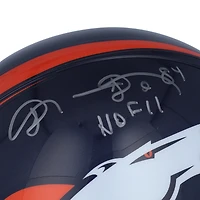 Casque Riddell VSR4 Authentic autographié par Shannon Sharpe des Broncos de Denver avec inscription « HOF 11»
