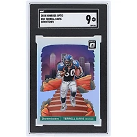 Carte 9 authentifiée Terrell Davis Denver Broncos 2024 Panini Donruss Optic Downtown #24 SGC