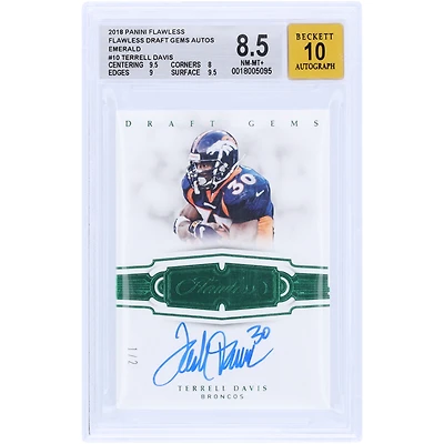 Carte dédicacée 2018 Panini Flawless Draft Gems Emerald #DG-TD #1/2 BGS Denver Broncos, 8,5/10 - Sous-catégories 9,5, 8, 9, 9,5