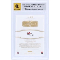 Terrell Davis Denver Broncos Autographed 2018 Panini Flawless Draft Gems Sapphire #DG-TD #2/3 BGS Authenticated 8.5/10 Card - 9,8.5,9,8 Subgrades