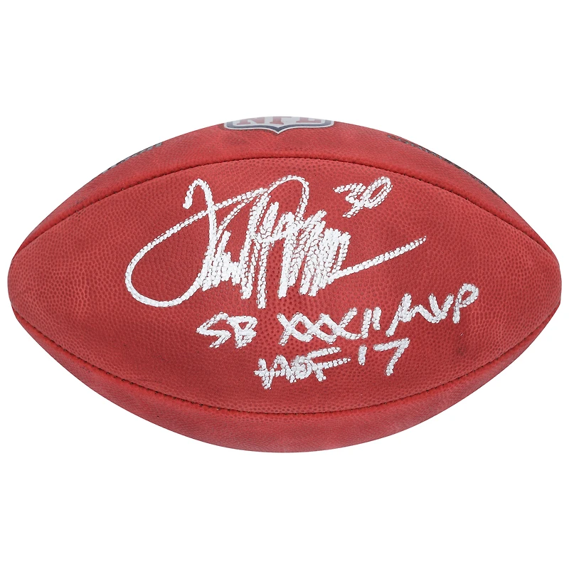 Terrell Davis Denver Broncos Autographed Wilson Duke Full Color Football with "SB XXXII MVP" & "HOF 17" Inscriptions 