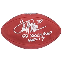 Terrell Davis Denver Broncos Autographed Wilson Duke Full Color Football with "SB XXXII MVP" & "HOF 17" Inscriptions 