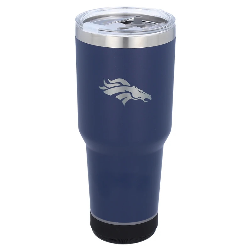 The Memory Company Denver Broncos 30oz. Gobelet Bluetooth LED en acier inoxydable